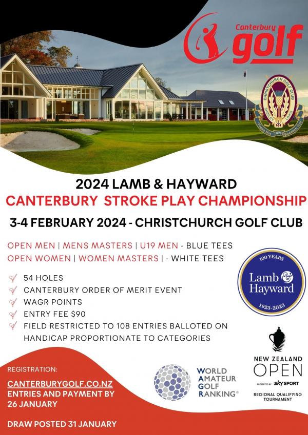 2024 Canterbury Stroke Play Championship Poster