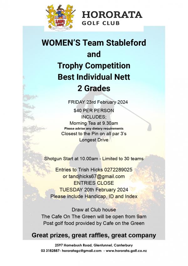 2024 Womens Team Stableford Poster page 0001