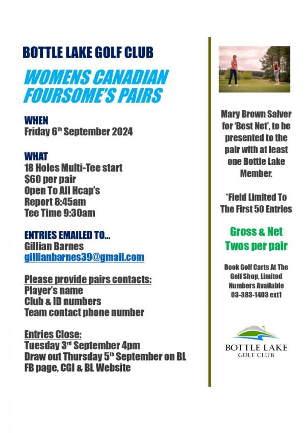 Bottle Lake Can. Foursomes
