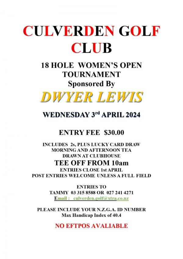 Culverden Ladies Open