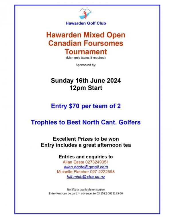 Hawarden Open Mixed Foursomes