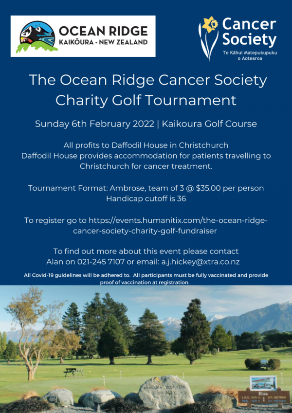 Kaikoura Ocean Ridge Cancer Society