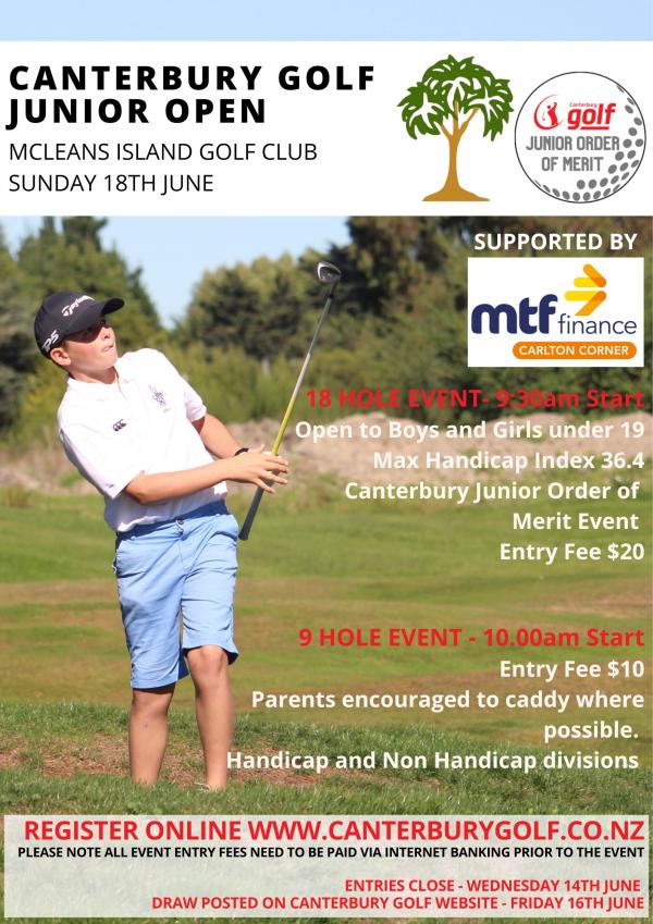 McLeans Island Junior Open Poster JPEG2
