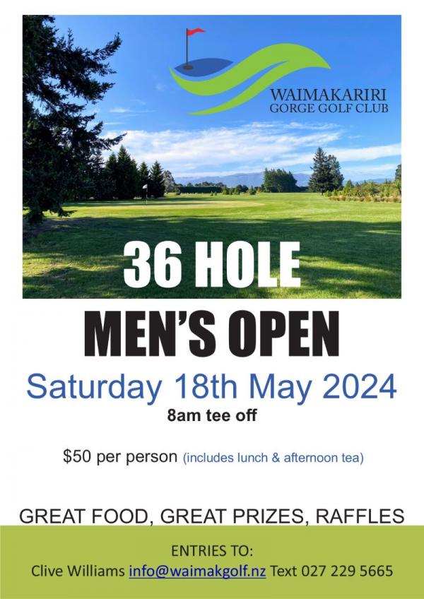 Waimak Gorge Mens Open