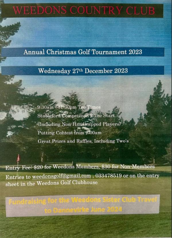 Weedons Xmas Tournament